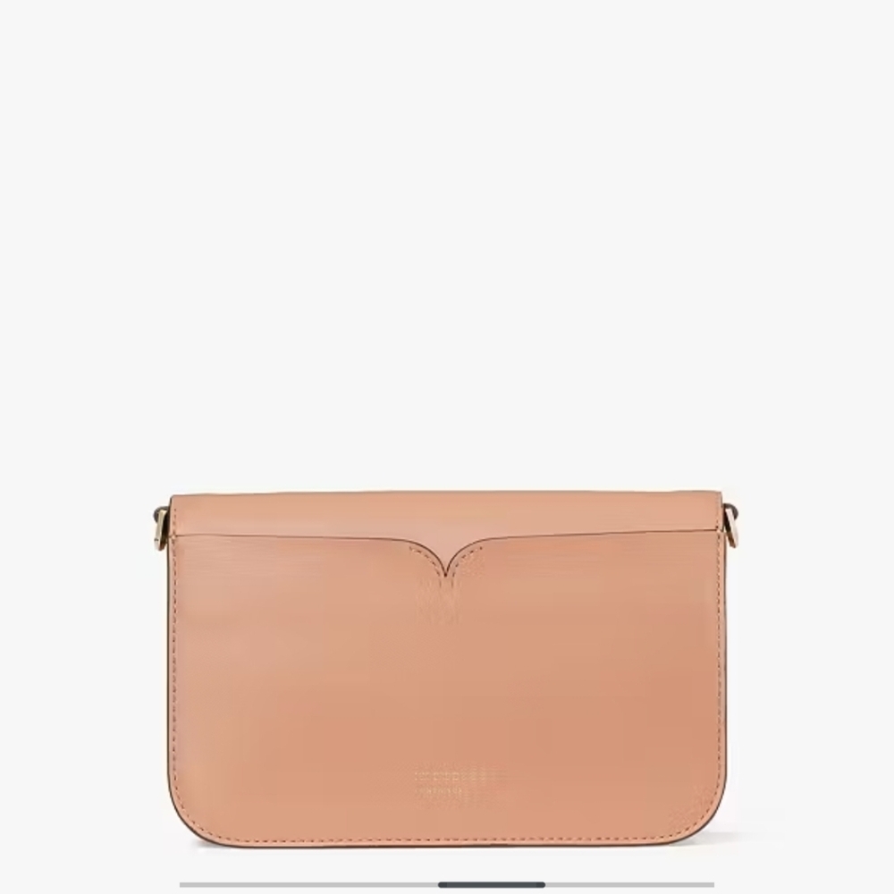Kate Spade NY Nicola Twistlock Small Flap Crossbody Bag Pink Gold Heart - Picture 2 of 11